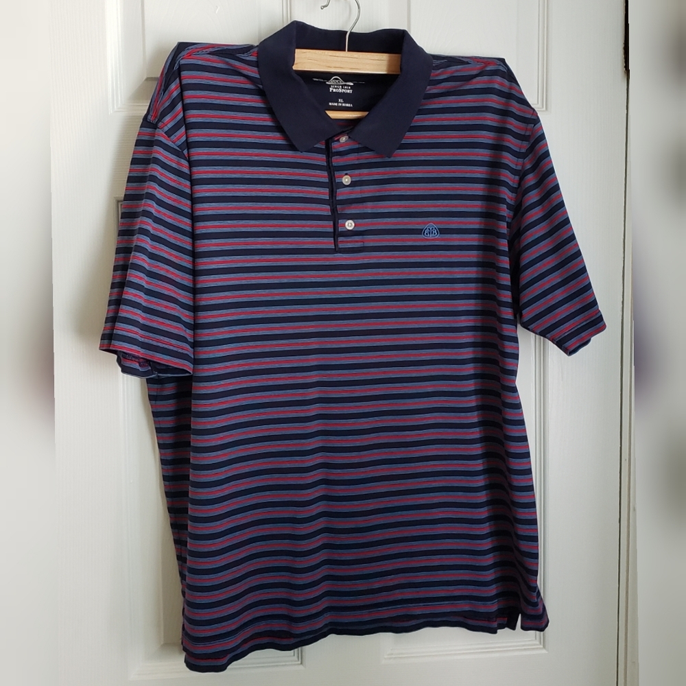 Brooks Brothers Navy Blue Red Striped Polo